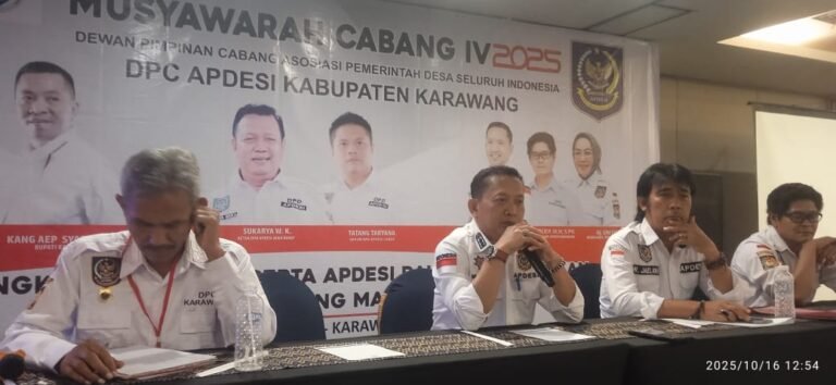 H. Margono terpilih jadi Ketua DPC APDESI kabupaten Karawang Secara Aklamasi