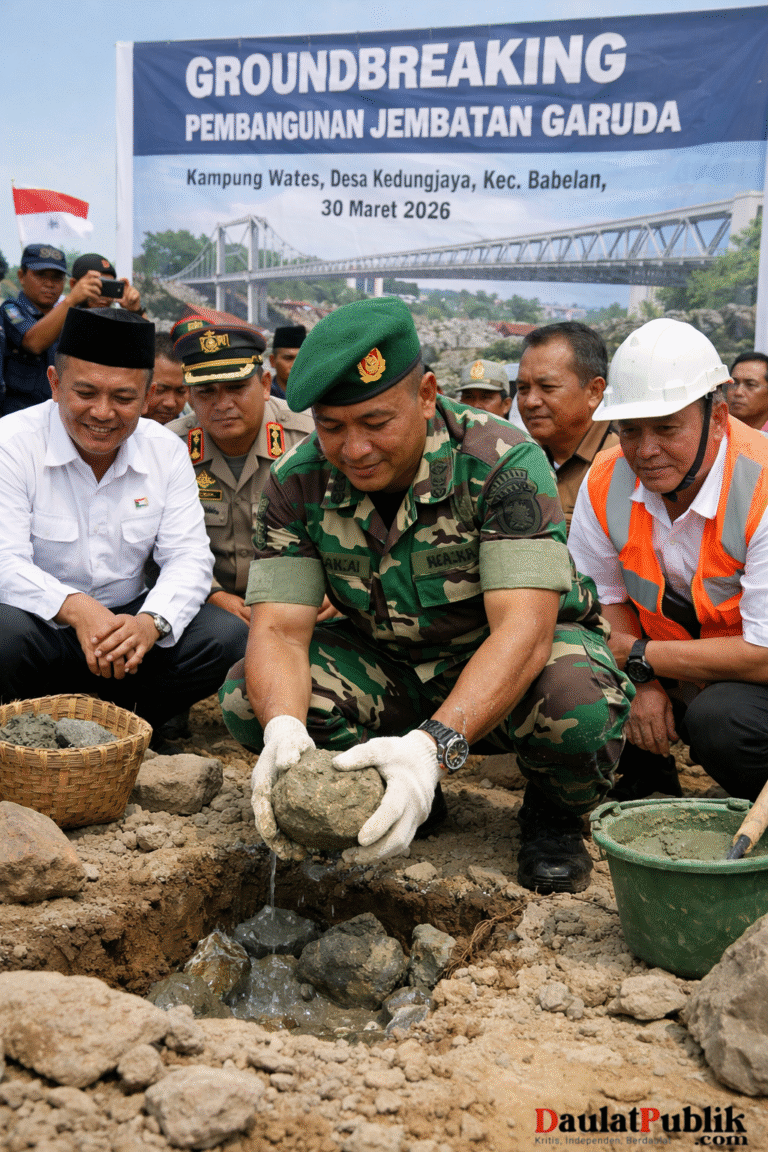 Momen Dandim 0509 Bekasi di Groundbreaking Jembatan Garuda Jadi Sorotan Warga