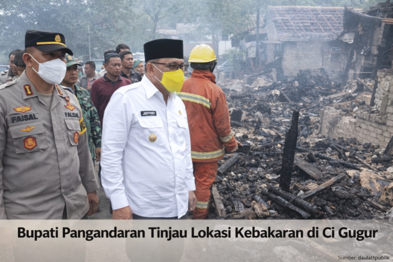 Bupati Pangandaran Tinjau Lokasi Kebakaran di Cigugur