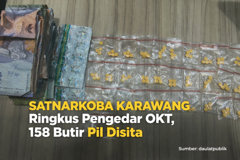 Satnarkoba Polres Karawang Ringkus Pengedar OKT di Cikampek, 158 Butir Pil Disita