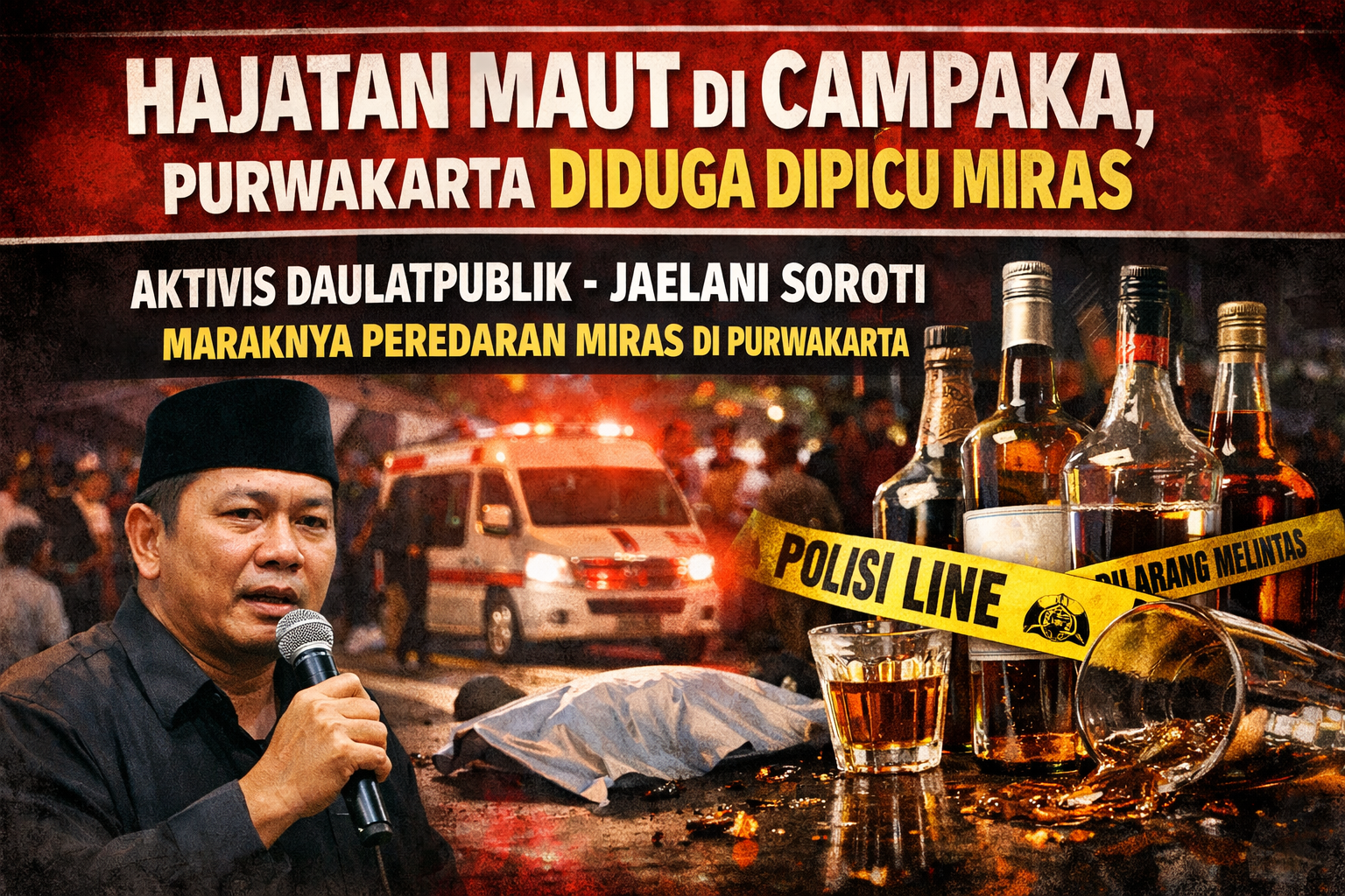 Hajatan menjadi Maut di Campaka, Purwakarta Diduga Dipicu Miras, Aktivis Soroti Peredaran Minuman Keras