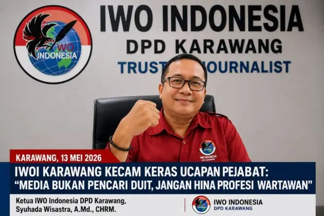 Pers Bukan Pengemis”, IWOI Karawang Kecam Keras Ucapan Pengawas Korwilcambidik