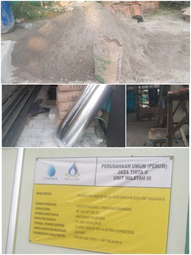 Rehabilitasi Kantor Balai Jasa Tirta II Disorot, Publik Pertanyakan Transparansi dan Kualitas Pekerjaan