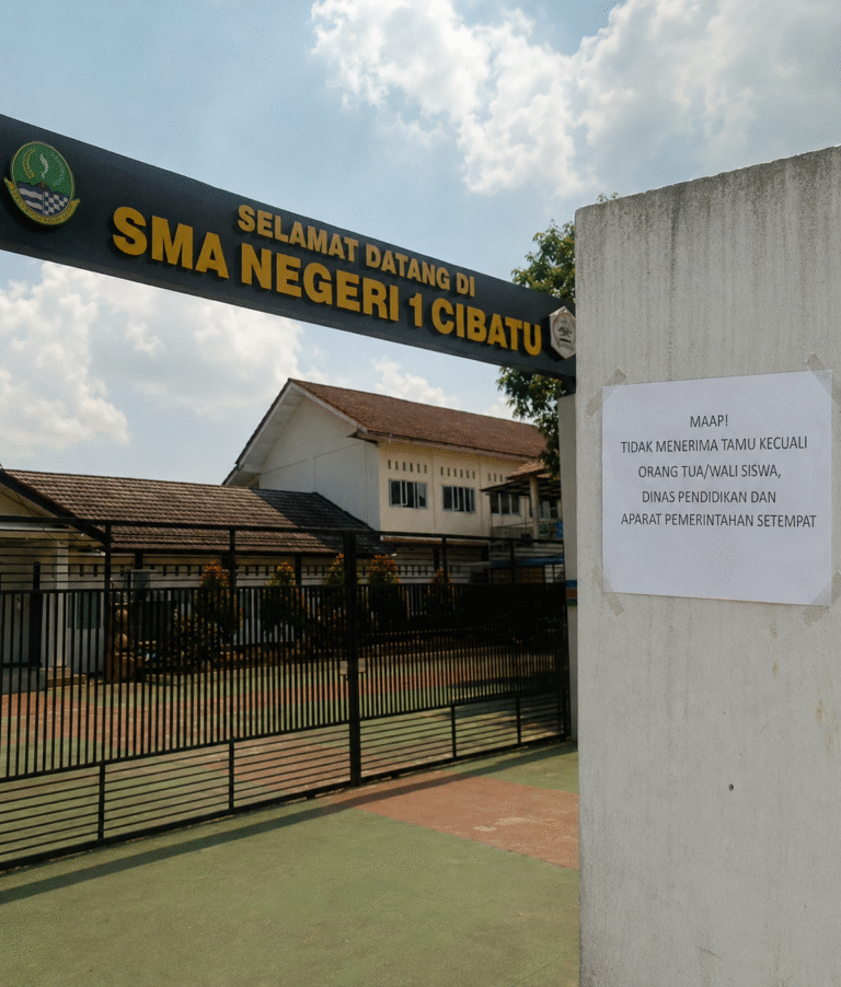 Media Dilarang Masuk? Tulisan di Dinding SMAN 1 Cibatu Tuai Sorotan
