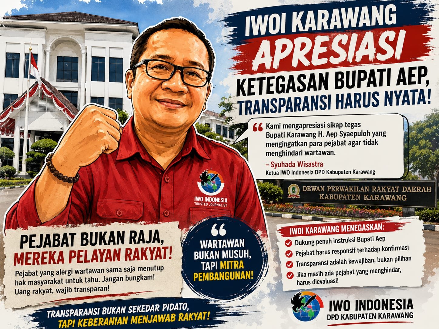 IWOI Karawang Desak Pejabat Tidak Hindari Konfirmasi Media