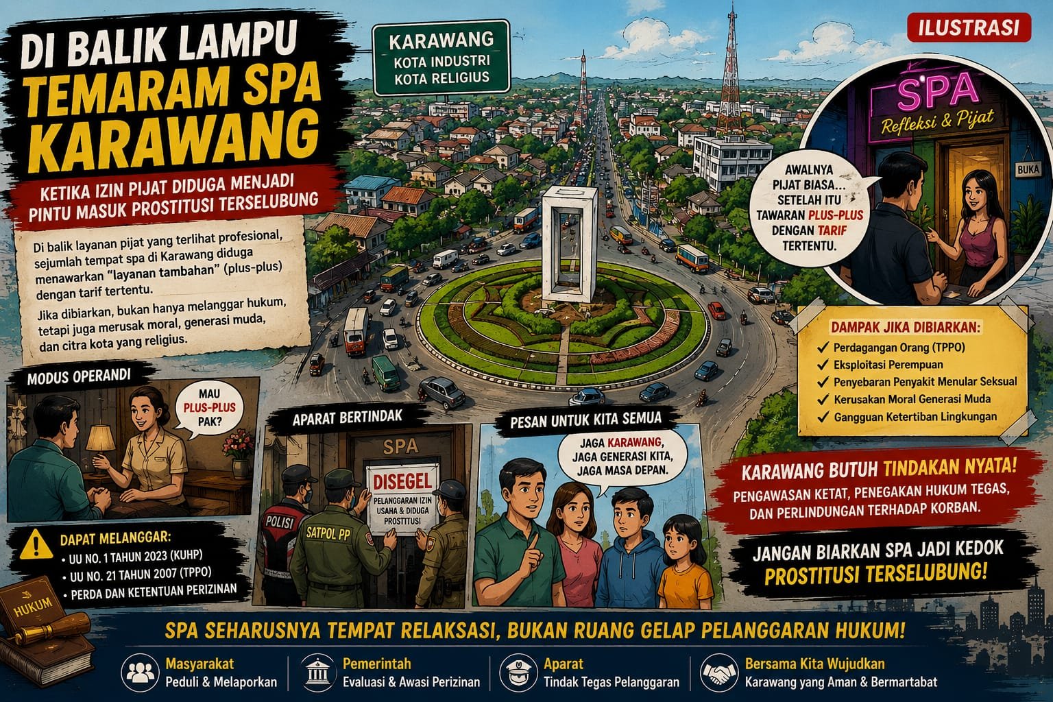 Karawang Kota Industri dan Kota Religius Jangan Biarkan Dugaan Prostitusi Berkedok SPA Merajalela